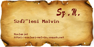 Szélesi Malvin névjegykártya